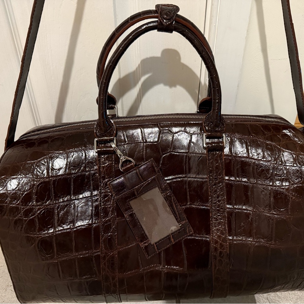 Reserved New UNISEX Genuine Alligator 🐊 Duffel Bag - Picture 9 of 10